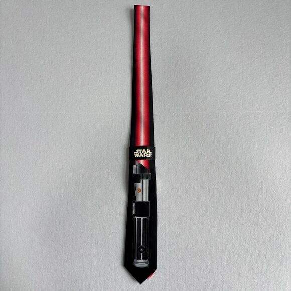 Star Wars Darth Vaders Red Lightsaber Dress Neck Tie Men's Black 58 x 3 NWT - Picture 4 of 8